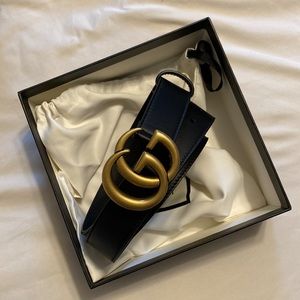 Gucci Leather belt with Double G buckle - NWT